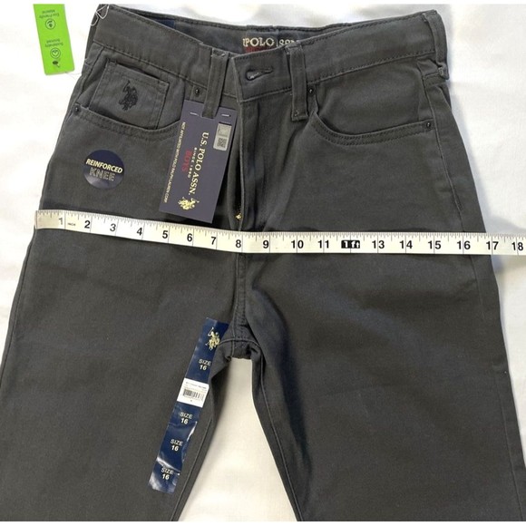 US Polo Assn Reinforced Knee 5 Pocket Straight Big Boys Size 16 Jeans - Picture 10 of 13